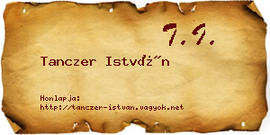 Tanczer István névjegykártya