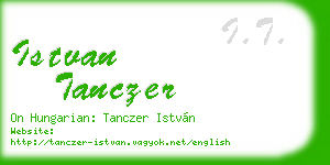 istvan tanczer business card