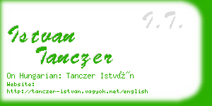 istvan tanczer business card